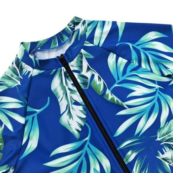 A Piece's Bathroom Suit of a Long Sleeve Fashion for Women with Stamping of Trop - Picture 5 of 7